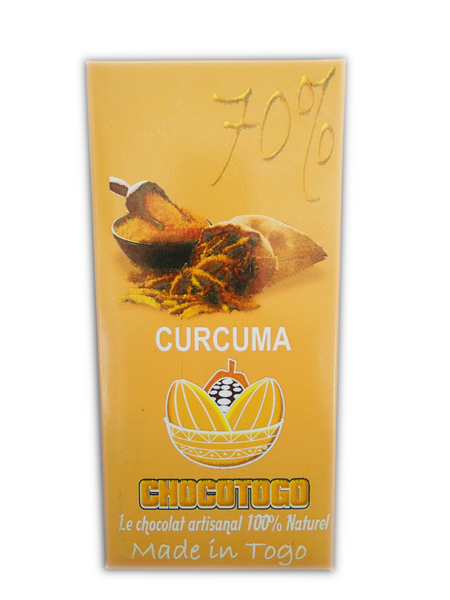 Chocolat au curcuma, 70% cacao