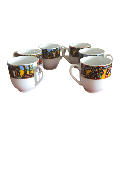 Coffee set, 6 tasses