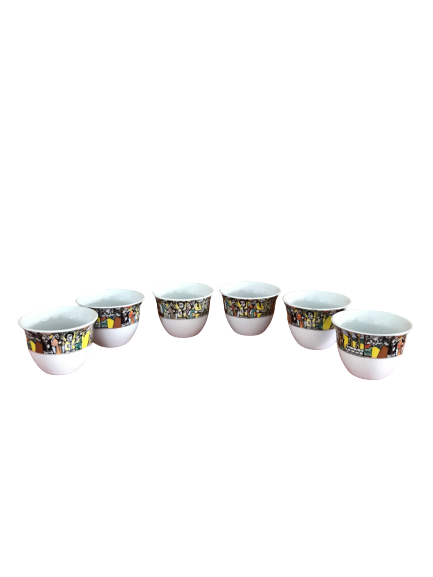 coffee set, 6 tasses