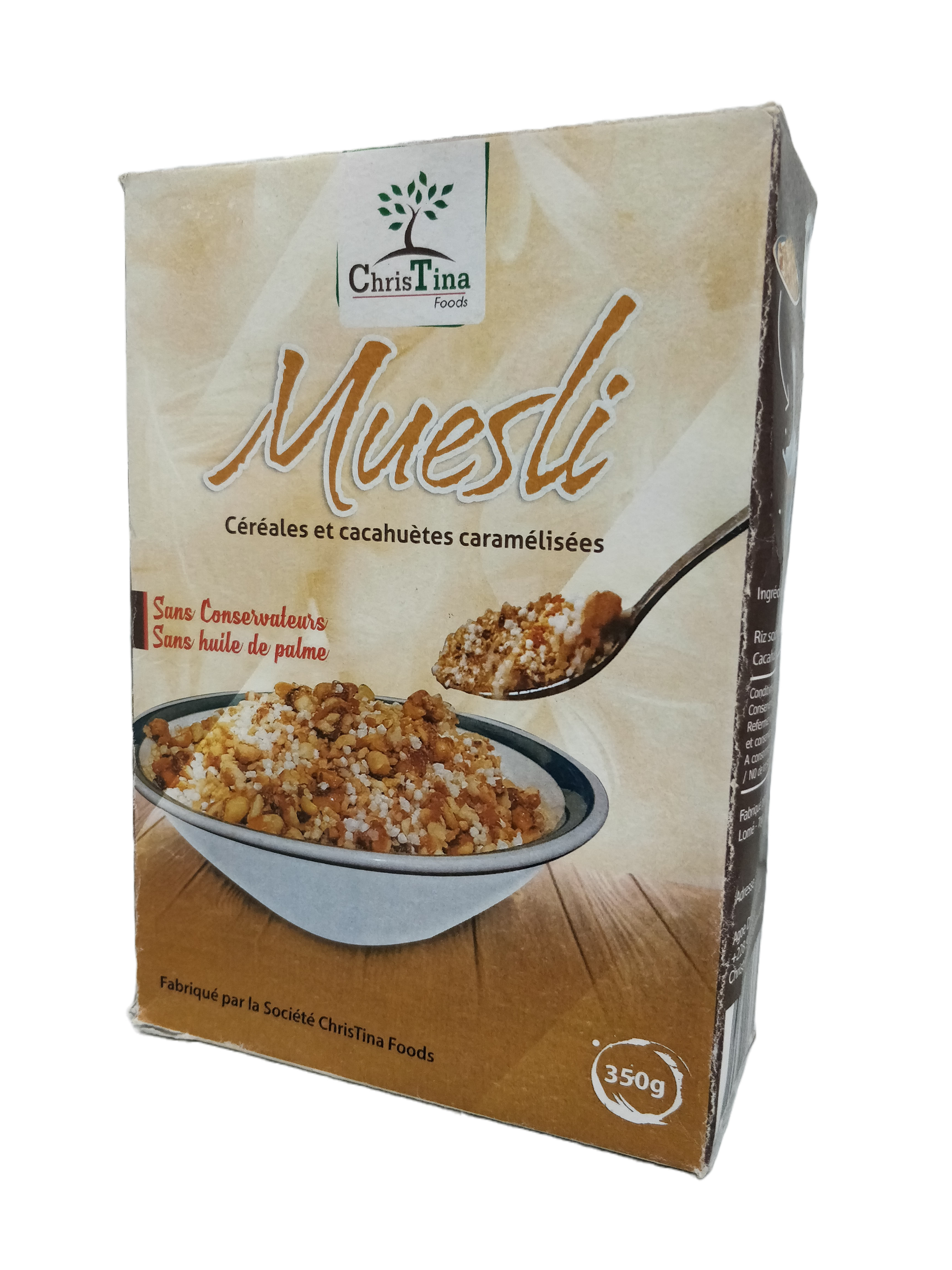 Céréales et cacahuètes caramélisées Muesli 350 g